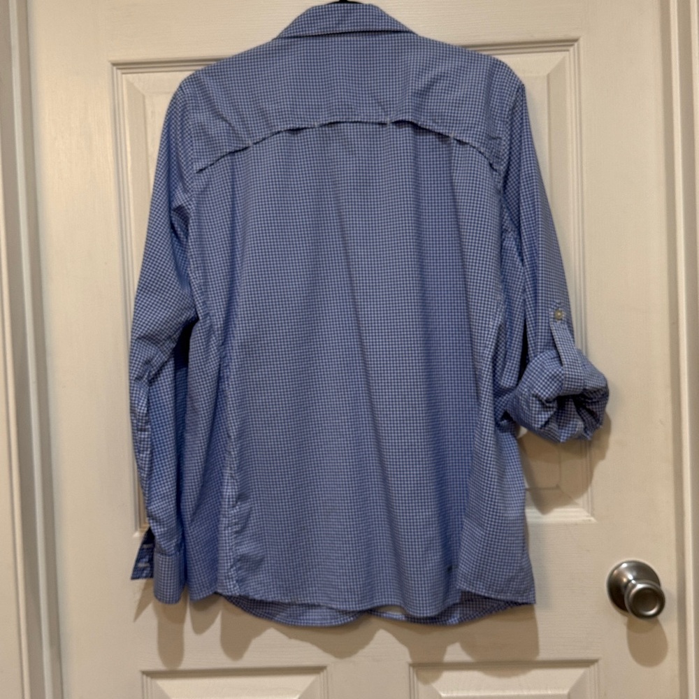 Pair of Women’s Ariat VentTek Blue & White Shirts XL - Picture 4 of 13